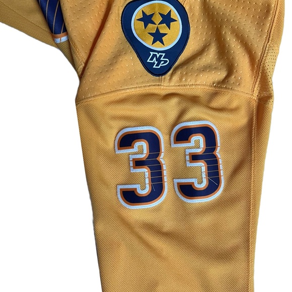 NWOT ADIDAS / NASHVILLE PREDATORS / NHL GOLD VIKTOR ARVIDSSON 33 HOME JERSEY - Picture 7 of 11